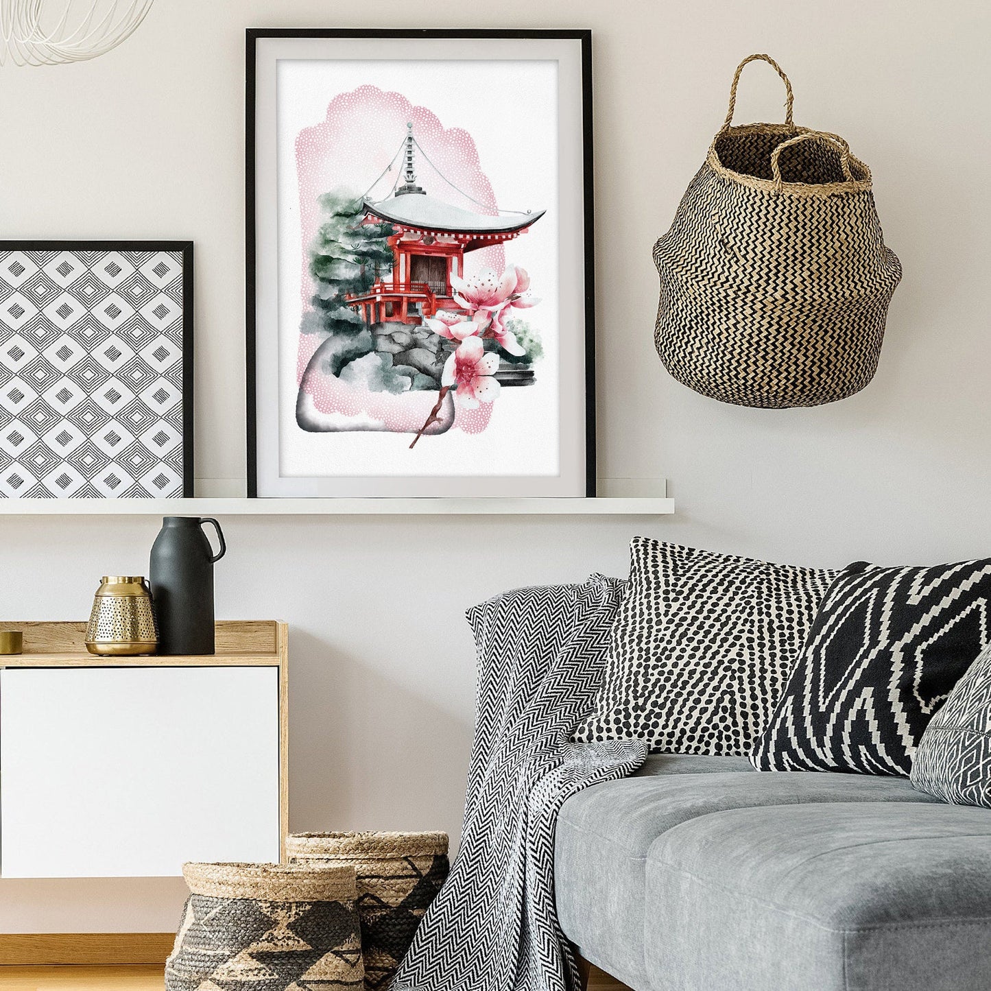 Zen Retreat & Sakura Bliss Art Print