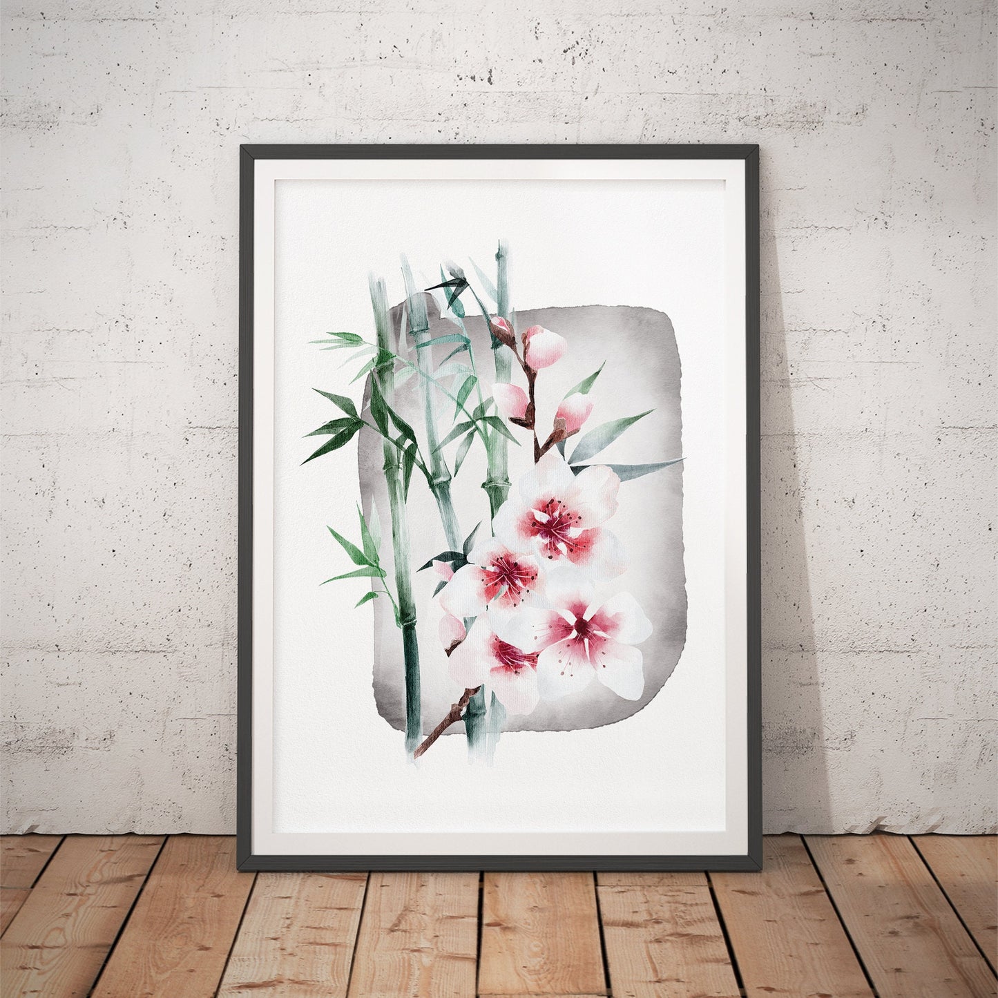 Sakura Serenity Japanese Watercolor Art Print