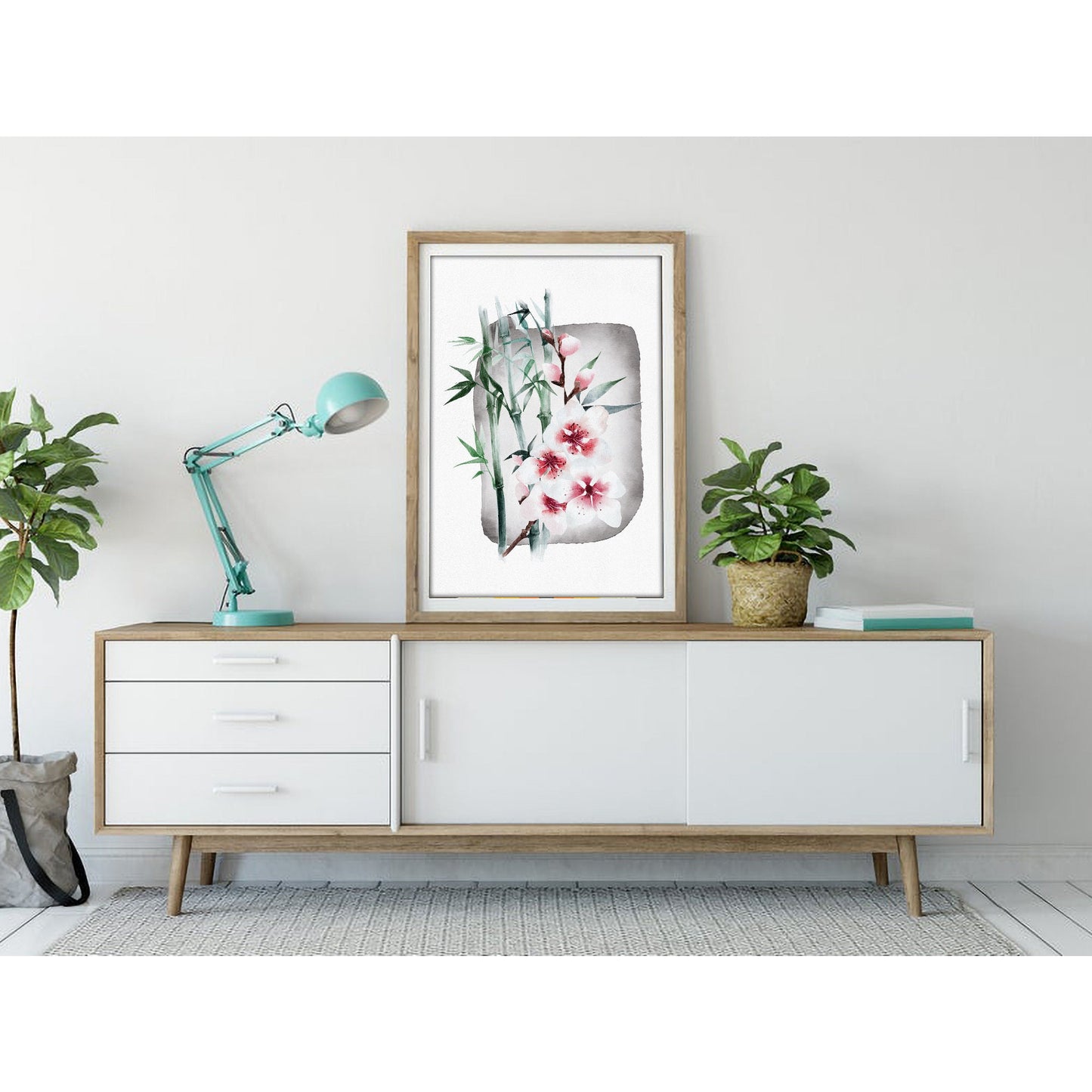 Sakura Serenity Japanese Watercolor Art Print