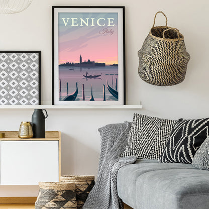 Venice Serene Sunset Art Print