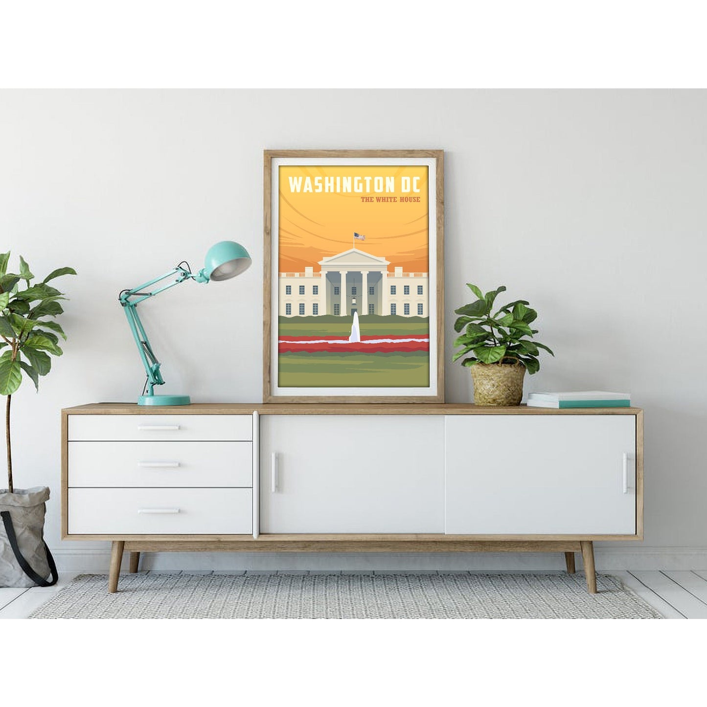 Washington DC Iconic Landmarks Art Print