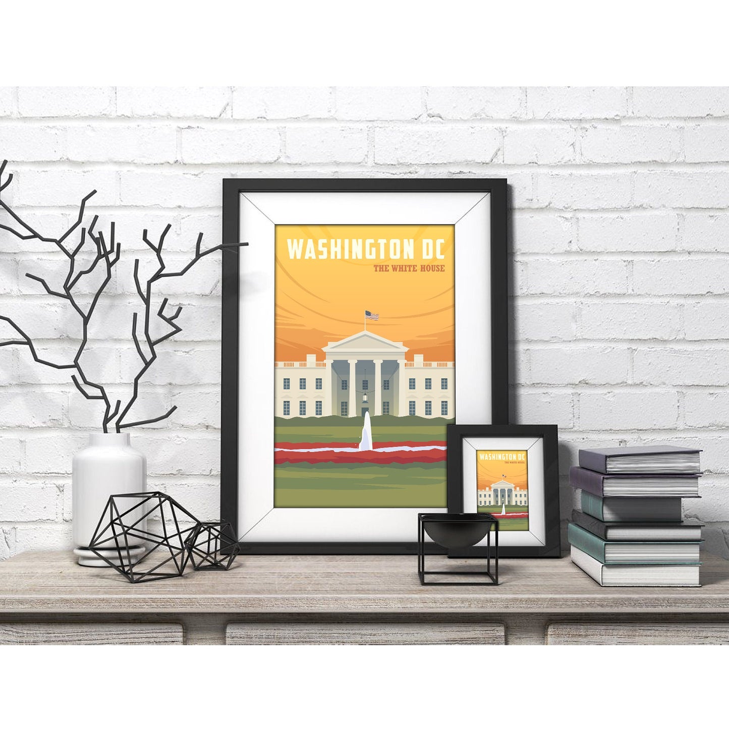 Washington DC Iconic Landmarks Art Print