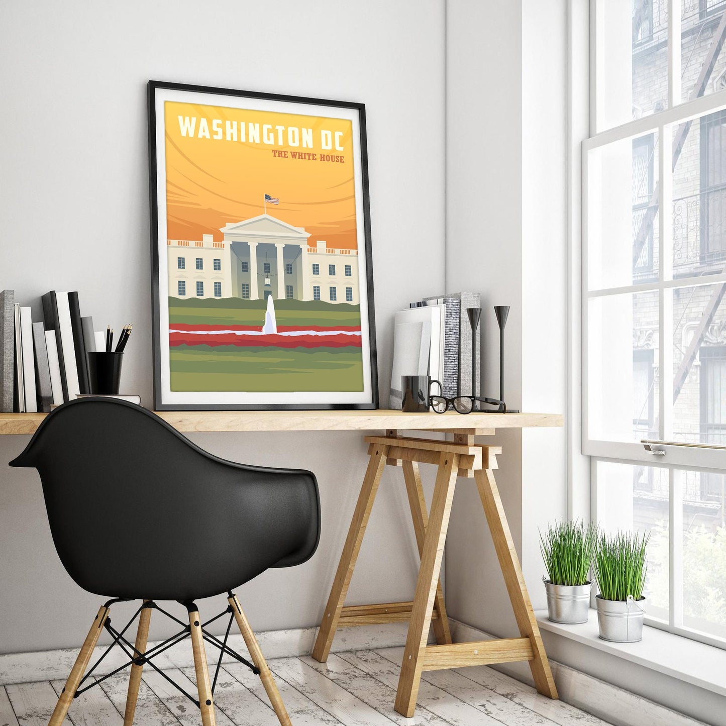 Washington DC Iconic Landmarks Art Print