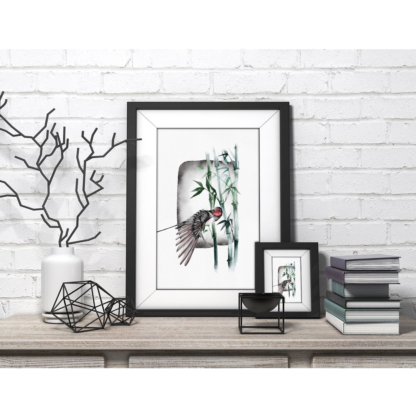 Bamboo Whisperings Japanese Watercolor Art Print