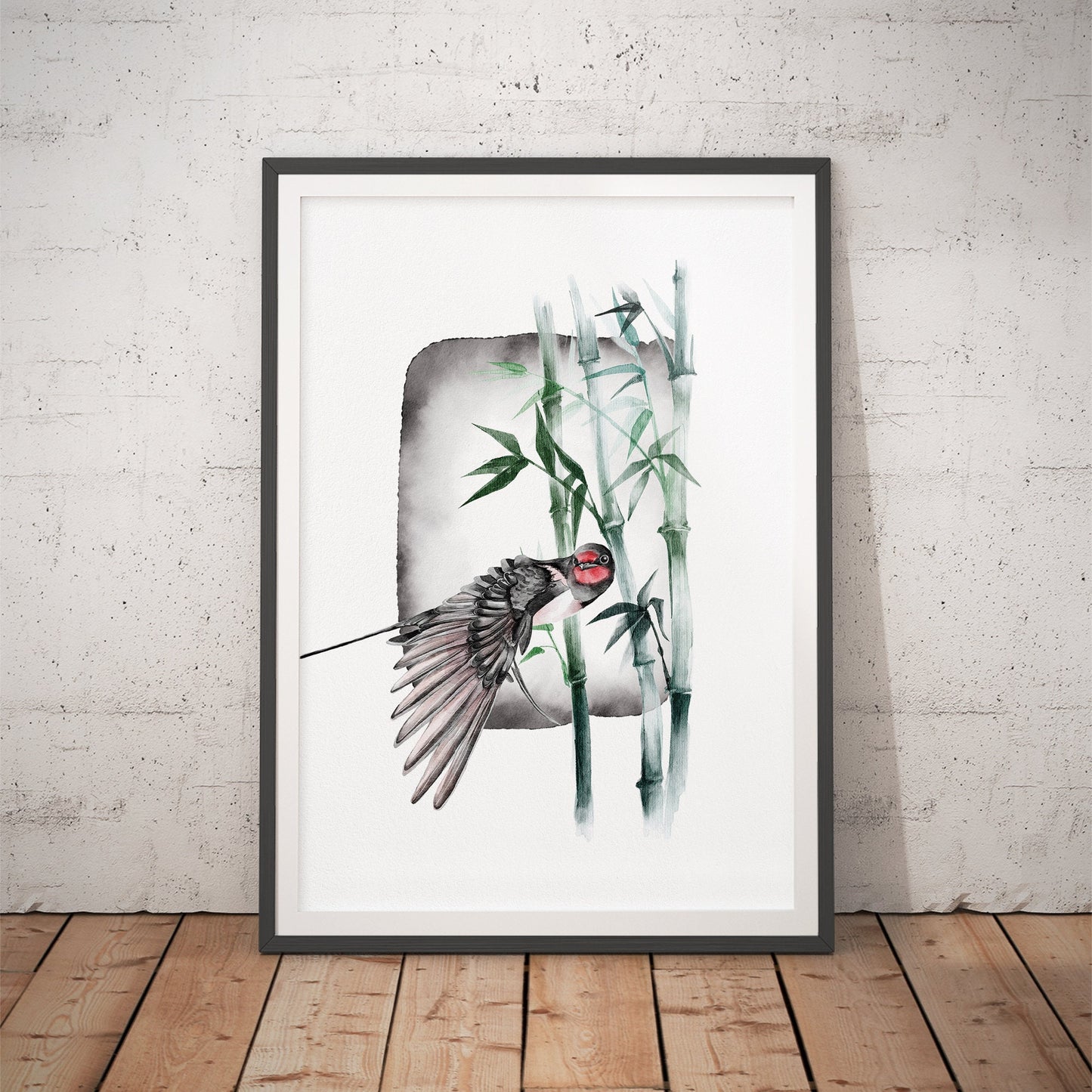 Bamboo Whisperings Japanese Watercolor Art Print