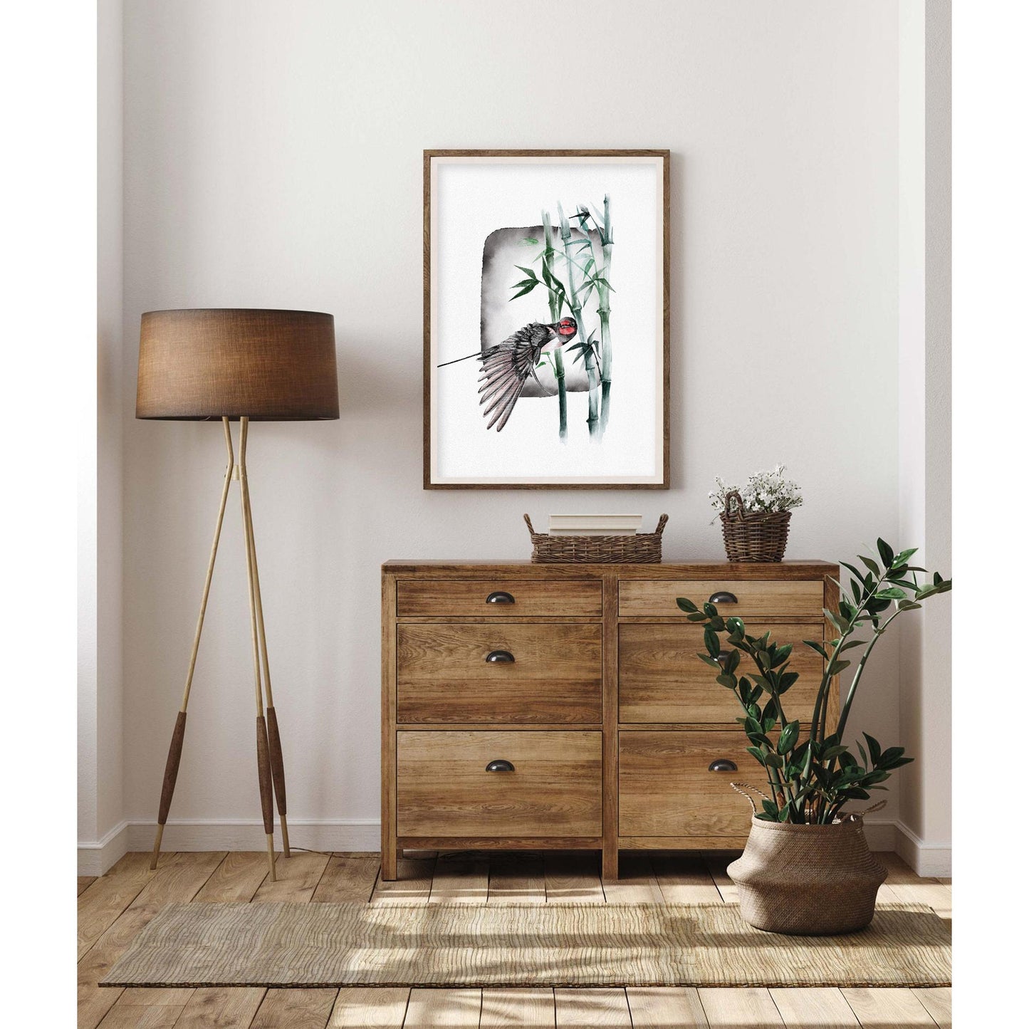 Bamboo Whisperings Japanese Watercolor Art Print