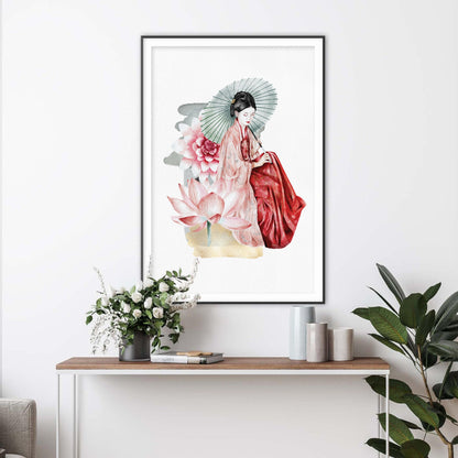 Serene Geisha Garden Art Print