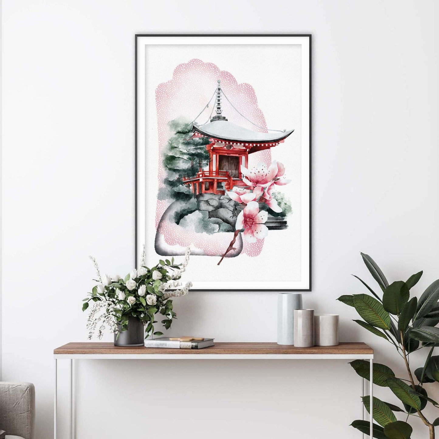 Zen Retreat & Sakura Bliss Art Print