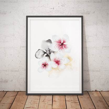 Sakura Kiss Watercolor Art Print