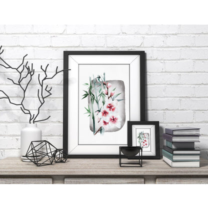 Sakura Serenity Japanese Watercolor Art Print