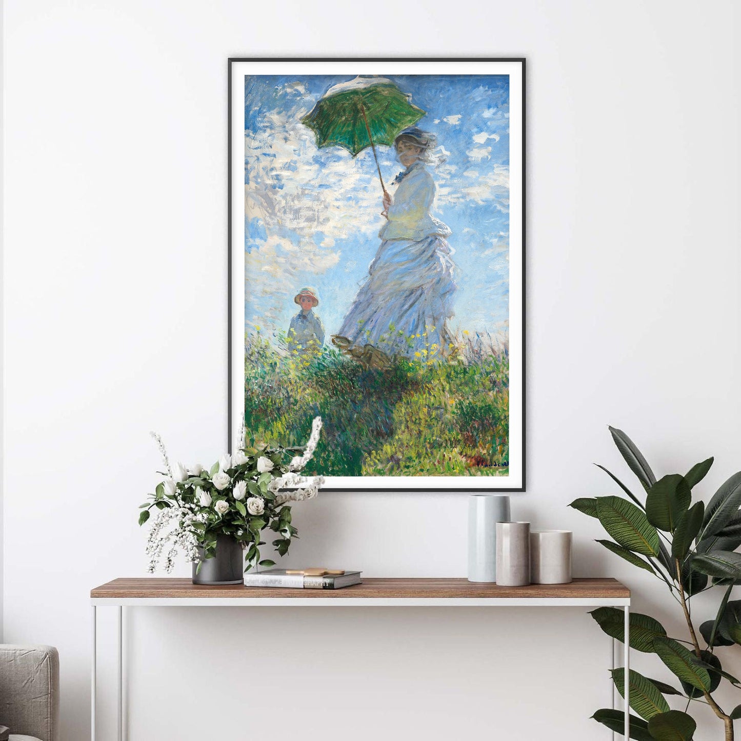 Woman with a Parasol Print by Claude Monet Art Print