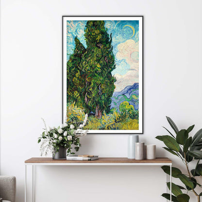 Cypresses by Vincent Van Gogh Art Print