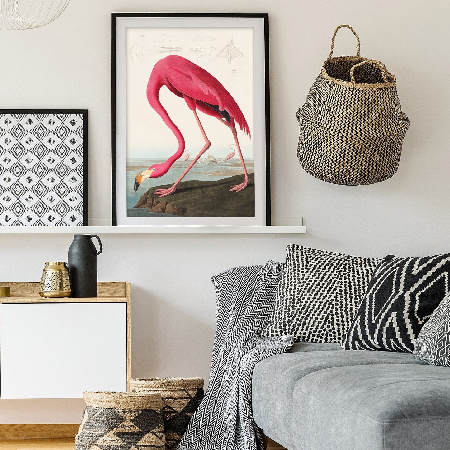 Pink Flamingo by John James Audubon Art Print