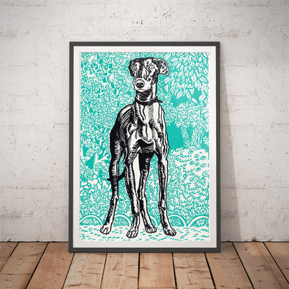 Greyhound by Moriz Jung Art Print