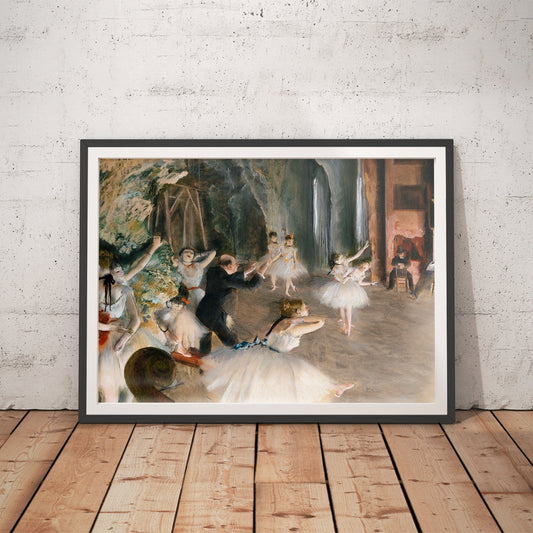 The Rehearsal Onstage by Edgar Degas Art Print