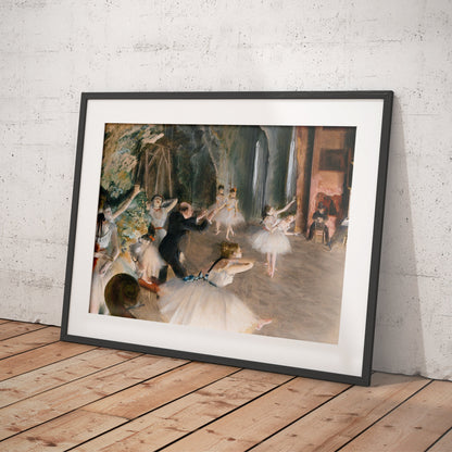 The Rehearsal Onstage by Edgar Degas Art Print