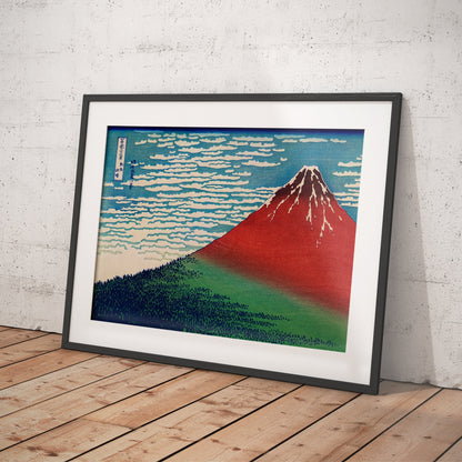 Fine Wind, Clear Morning - Red Fuji by Katsushika Hokusai Art Print