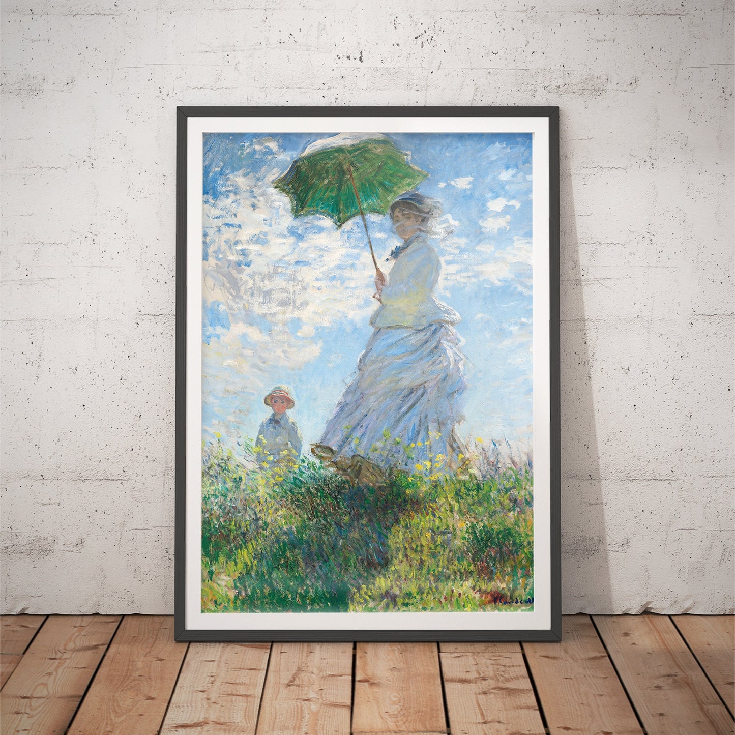 Woman with a Parasol Print by Claude Monet Art Print