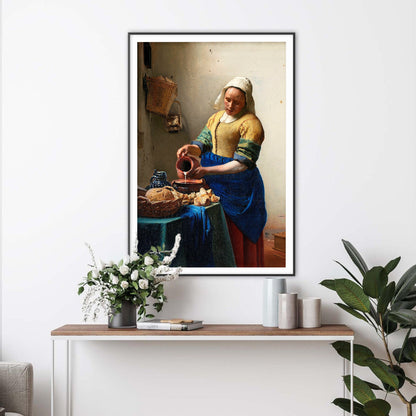 The Milkmaid by Johannes Vermeer Art Print