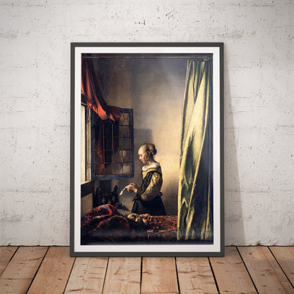 Girl Reading a Letter by an Open Window Print - Johannes Vermeer - Art Print