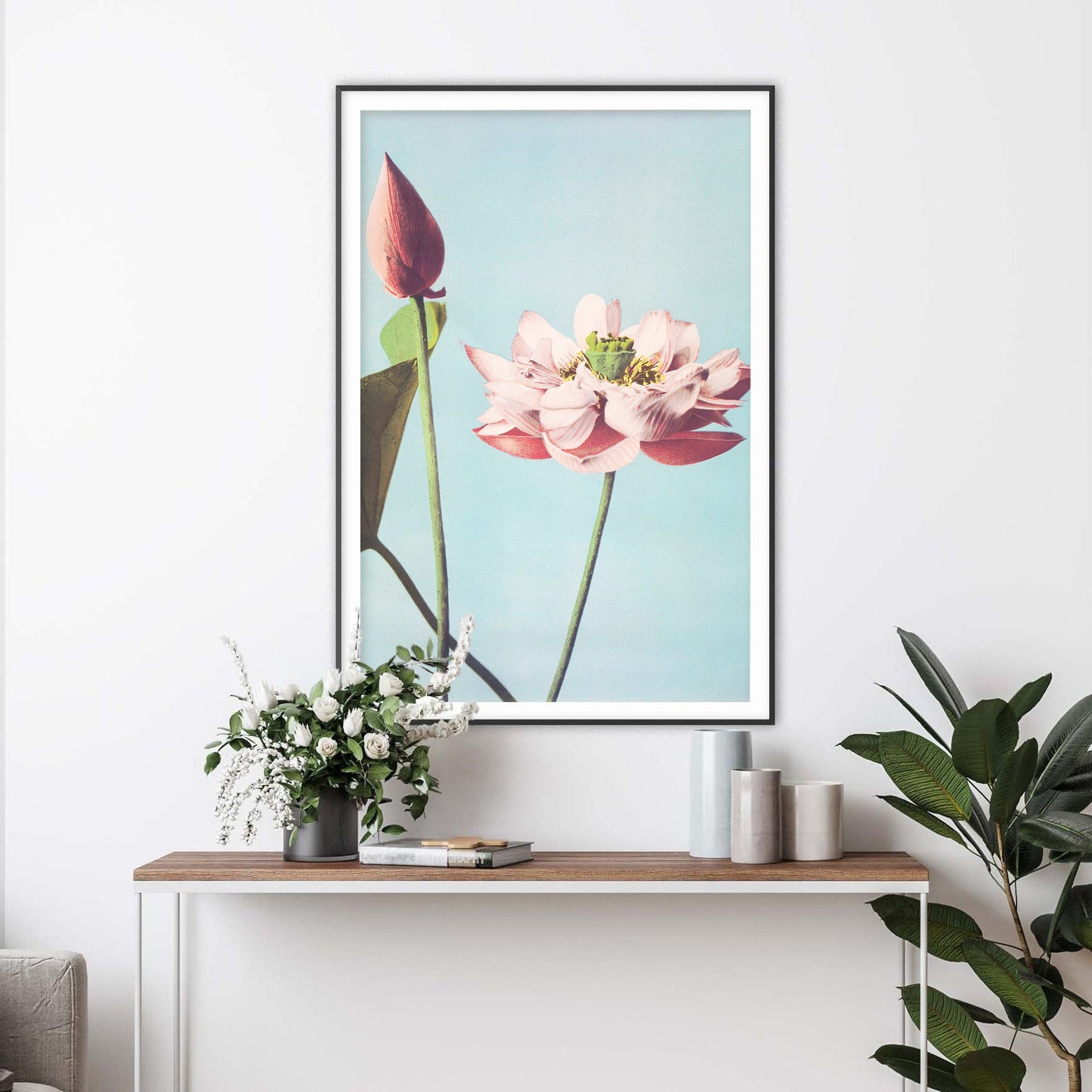 Lotus Flowers by Ogawa Kazumasa Art Print