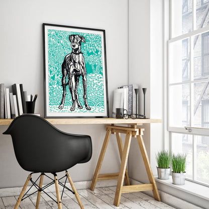 Greyhound by Moriz Jung Art Print