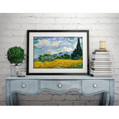 Wheat Field with Cypresses - Vincent Van Gogh - Art Print