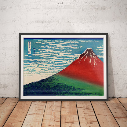 Fine Wind, Clear Morning - Red Fuji by Katsushika Hokusai Art Print