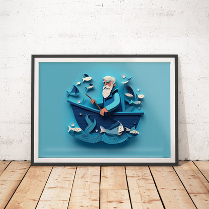 Sea Explorer Papercraft Art Print